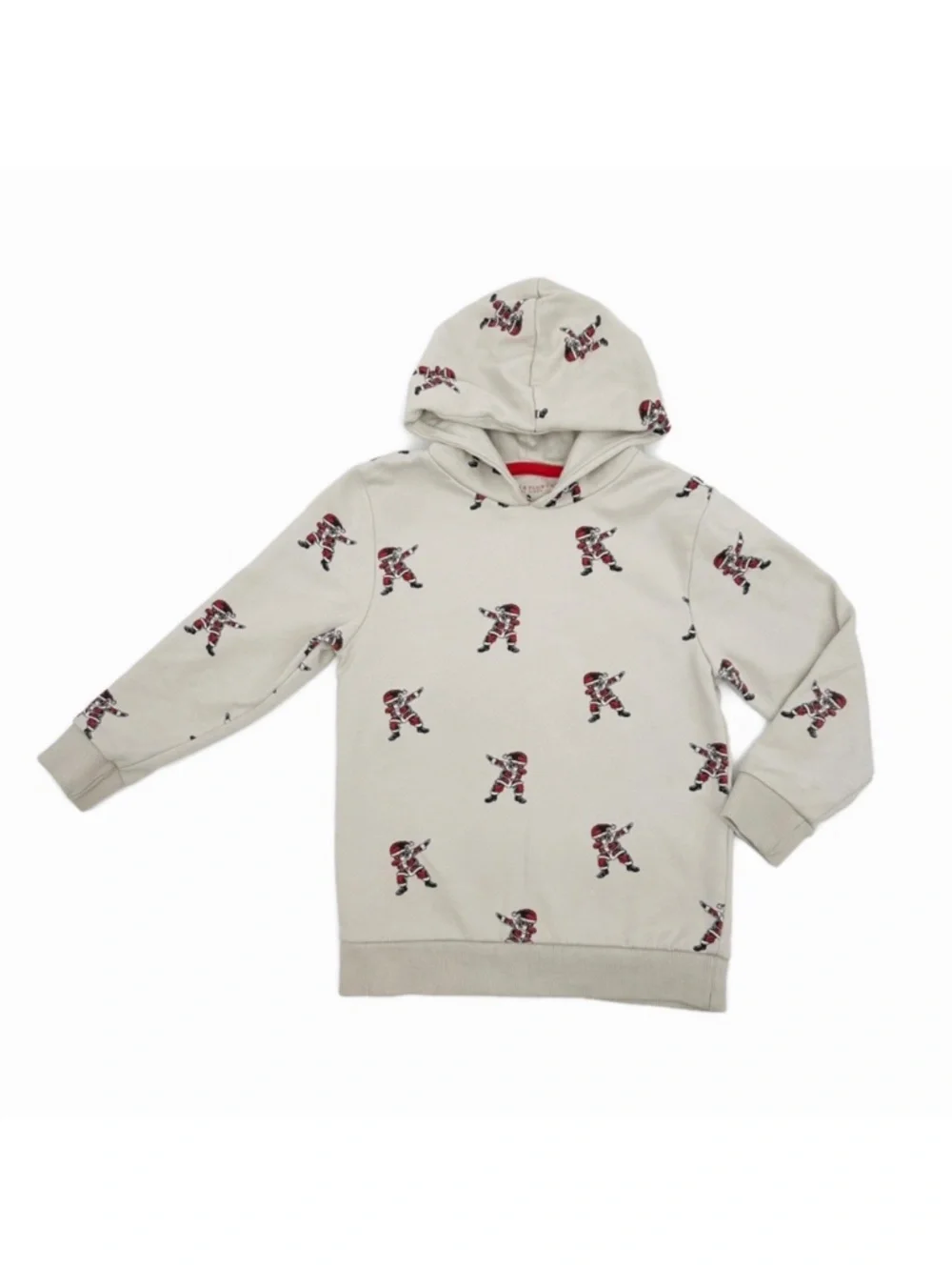 Denim & Flower Dabbing Santa Hoodie – Kids Size 5/6